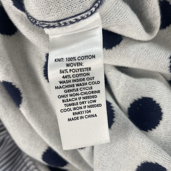 Crown & Ivy Polka Dot Sweater Womens Sz M Ruffle Lightweight Casual Feminine - Picture 5 of 13